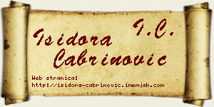 Isidora Čabrinović vizit kartica